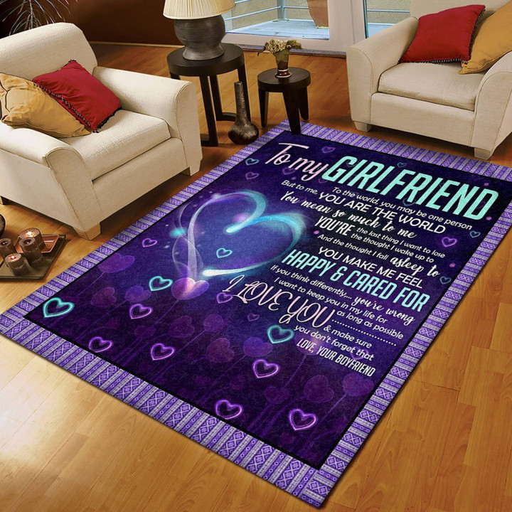 Purple Heart To My Girlfriend CL11120316MDR Rug