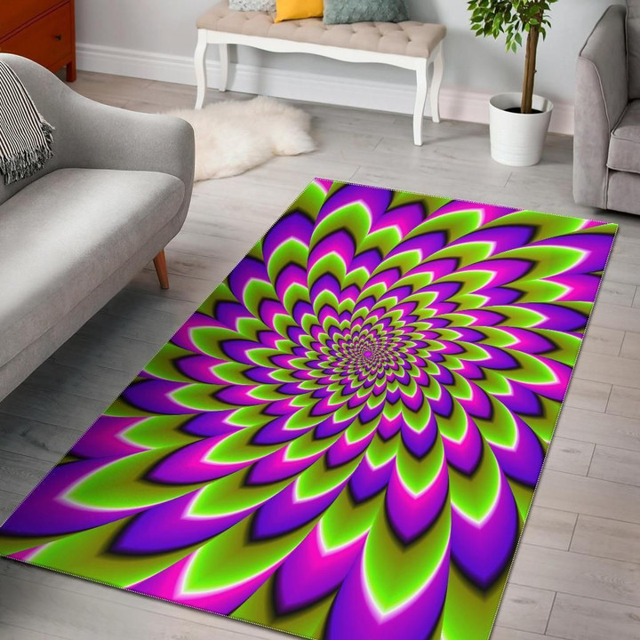 Green Expansion Moving Optical Illusion CL17100323MDR Rug