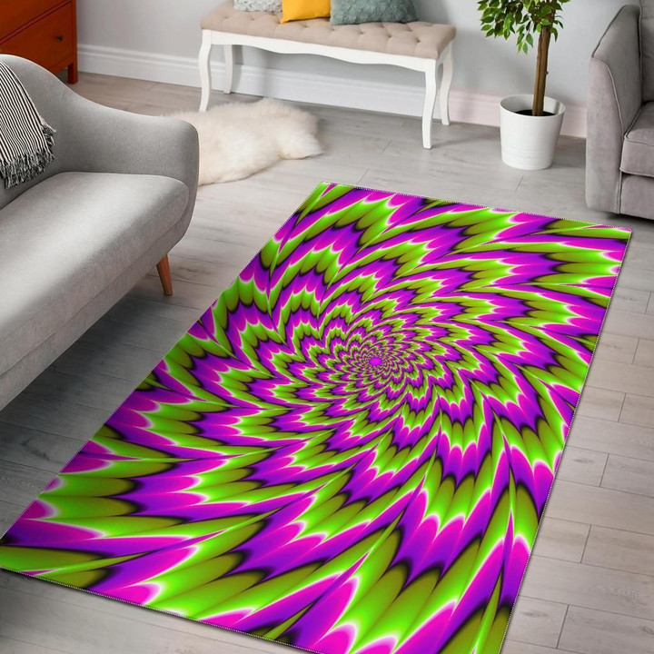 Green Explosion Moving Optical Illusion CL17100324MDR Rug
