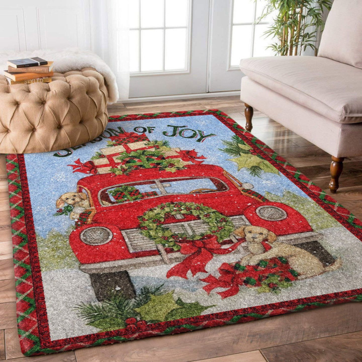 Red Truck And Puppies HN1701195R Rug