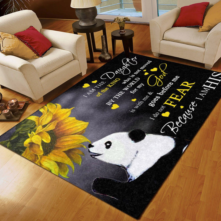 Sunflower Panda I Am The Daughter Of The King CL16110942MDR Rug