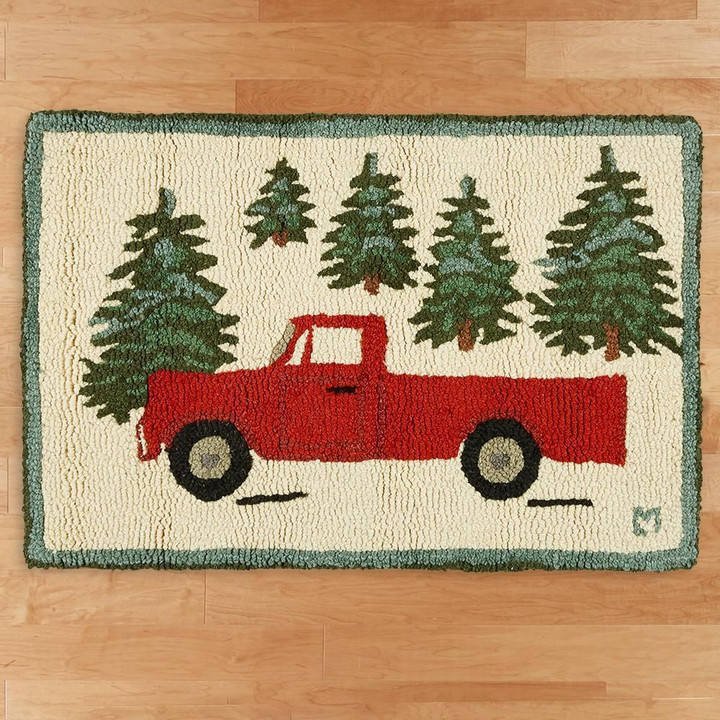 Red Truck In Forest CLM1610177M Rug