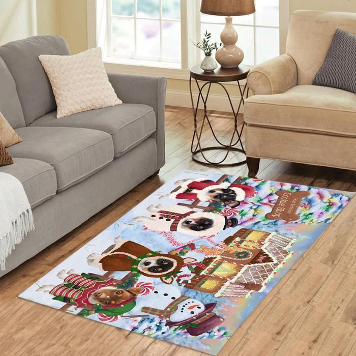 Holiday Gingerbread Cookie Rat Terrier Dogs CLA17120911R Rug