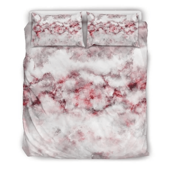 White Ruby Marble Bedding Set