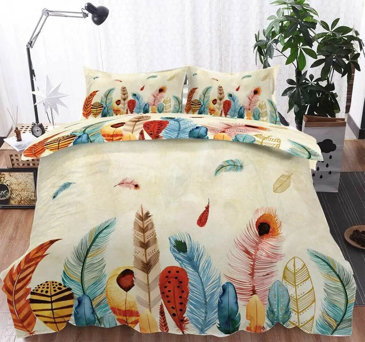 Colorful Feather Bedding Set