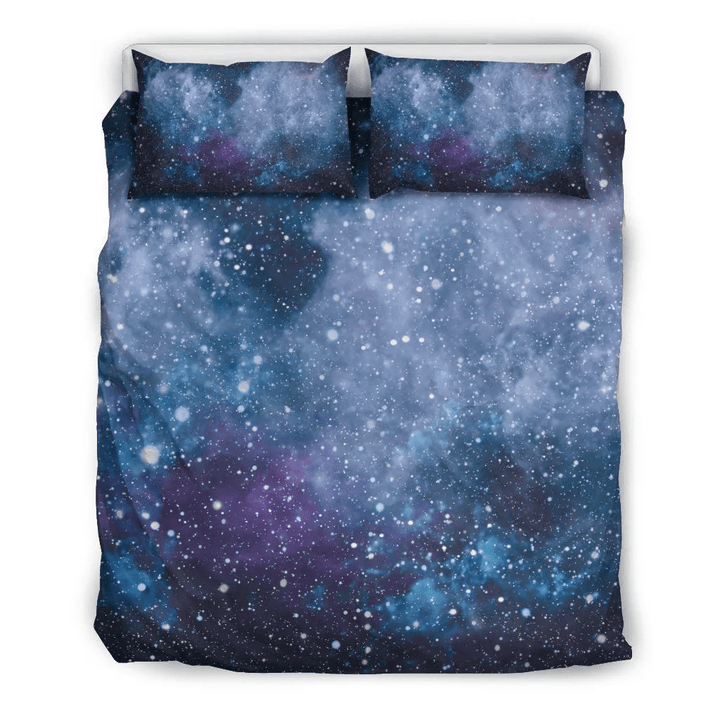 Blue Cloud Starfield Galaxy Space Bedding Set