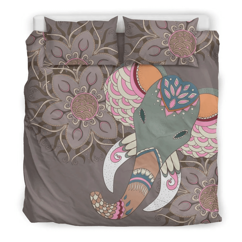 Mandala Elephant Bedding Set