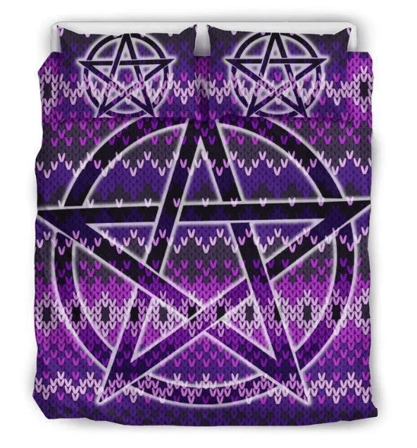 Pentacle Wicca Yule Bedding Set