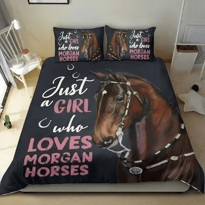 Just A Girl Who Loves Morgan Horse Bedding Set