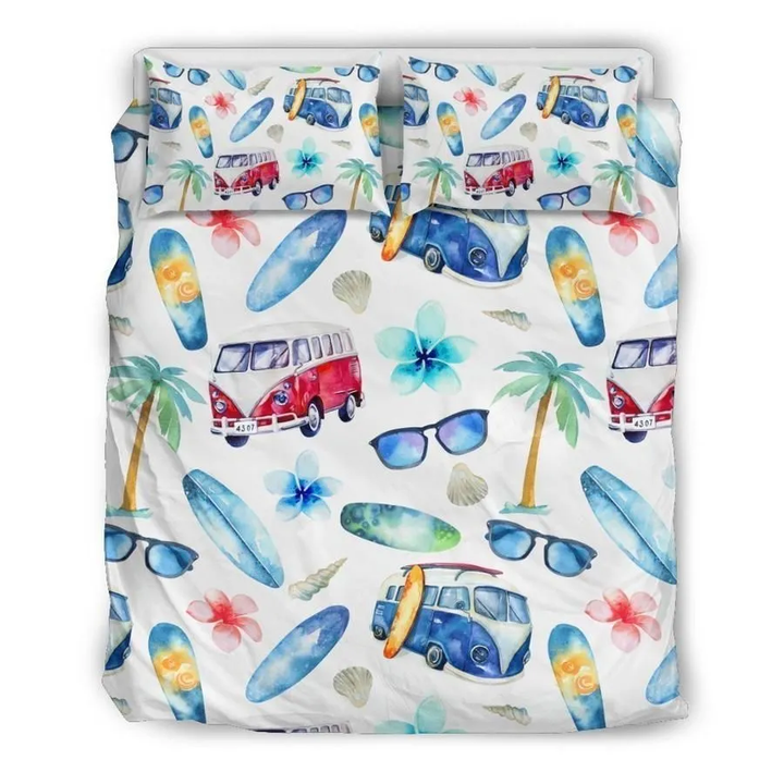 Watercolor Surfing Bedding Set