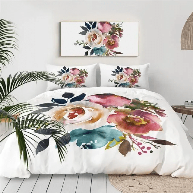 Watercolor Floral Bedding Set
