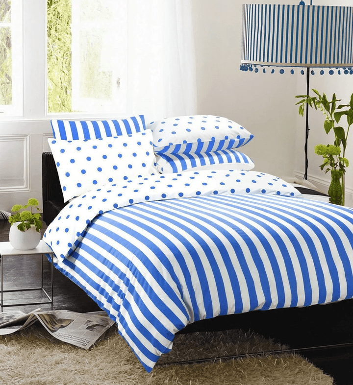Blue Stripe Bedding Set