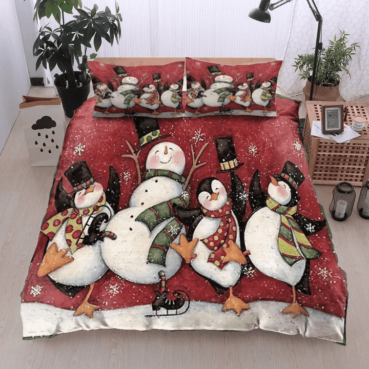 Christmas Snowman Bedding Set