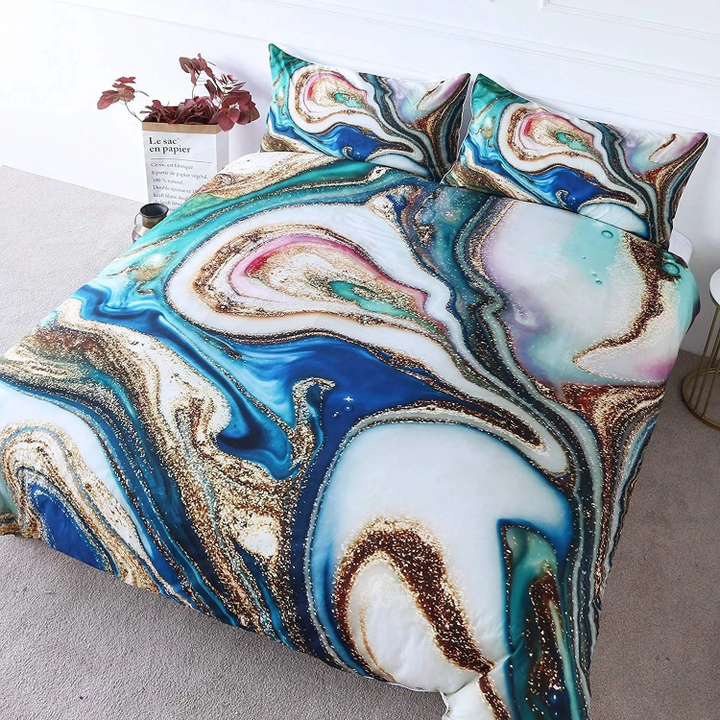 Colorful Marble Bedding Set