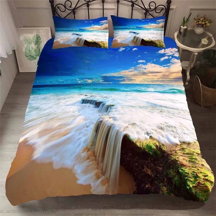 Beach Rock Shelf Bedding Set