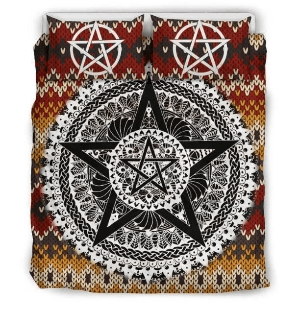 Pentagram Wicca Yule Bedding Set