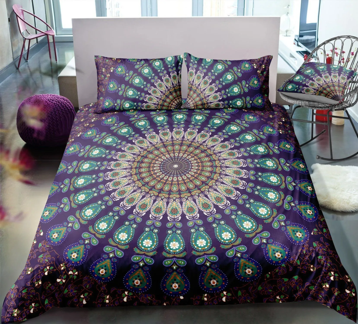 Light Purple Mandala Pattern Bedding Set