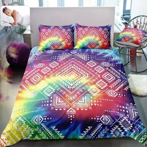 Tie Dye Aztec Bedding Set