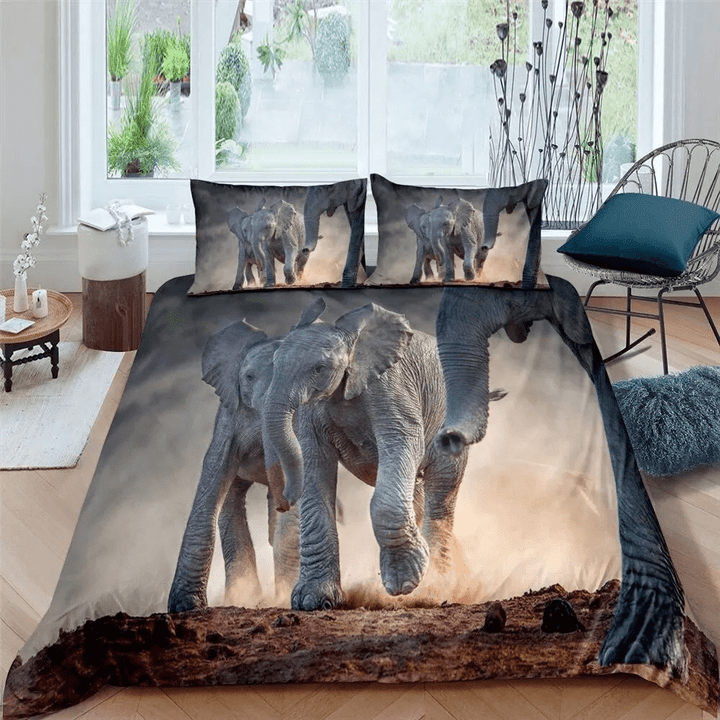 Elephant Trot Bedding Set
