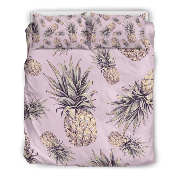 Pink Vintage Pineapple Bedding Set