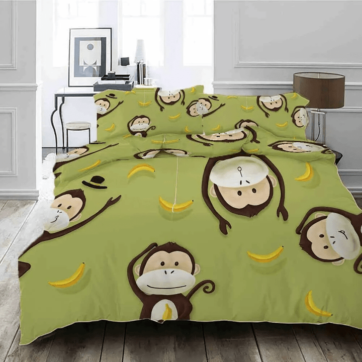 Brown Monkey Bedding Set