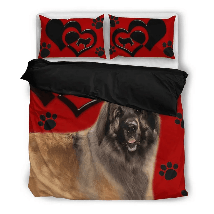 Valentine Leonberger Dog Bedding Set