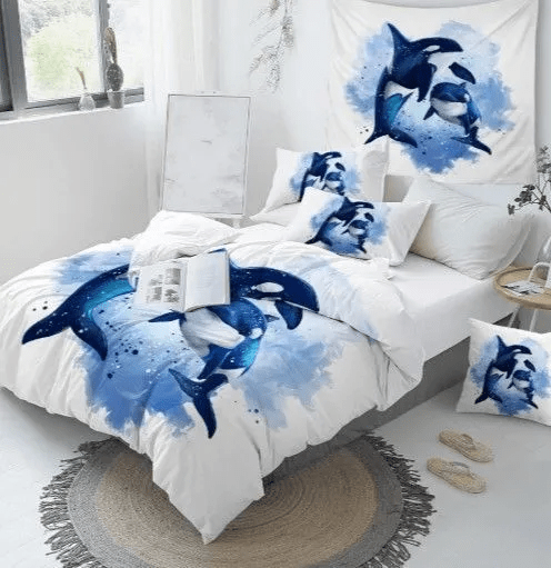 Orcinus Ocean Blue Bedding Set