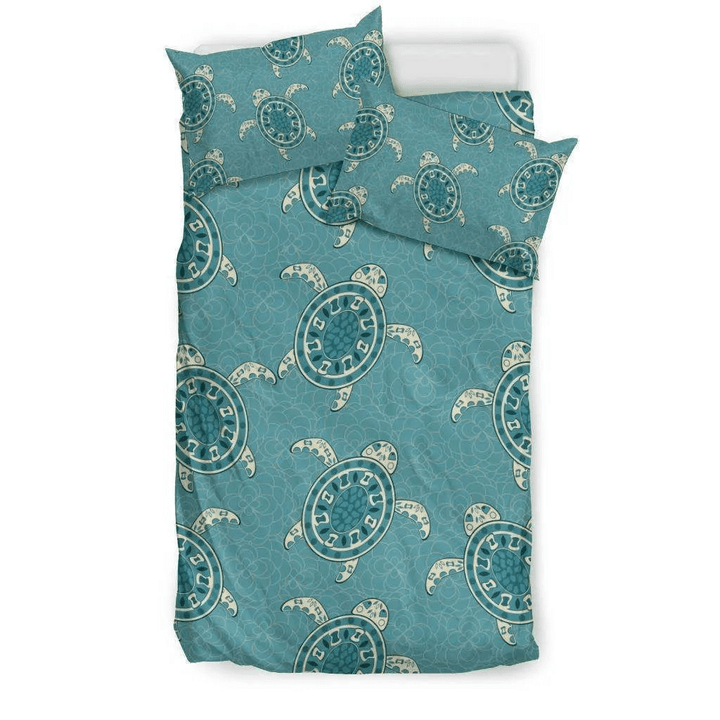 Sea Turtle Pattern Print Design Bedding Set