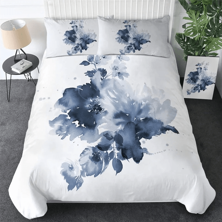 Blue Flowers Bedding Set