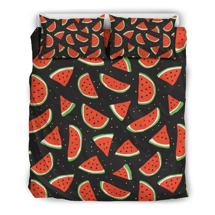 Black Cute Watermelon Bedding Set