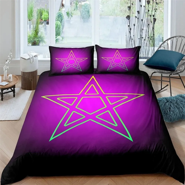 Star Dark Purple Bedding Set