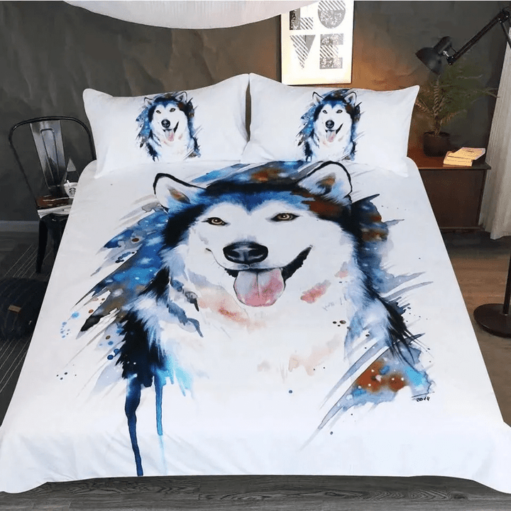 Husky Dog Eye By Pixie Cold Art Bedding Set