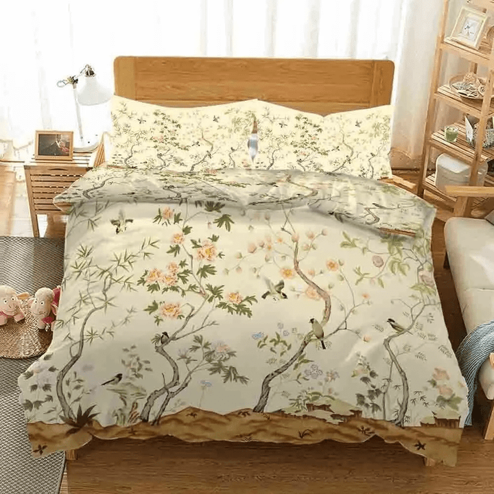 Birds And Flowers Bedding Set