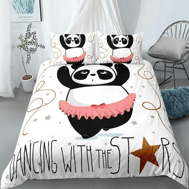 Girls Panda Bedding Set