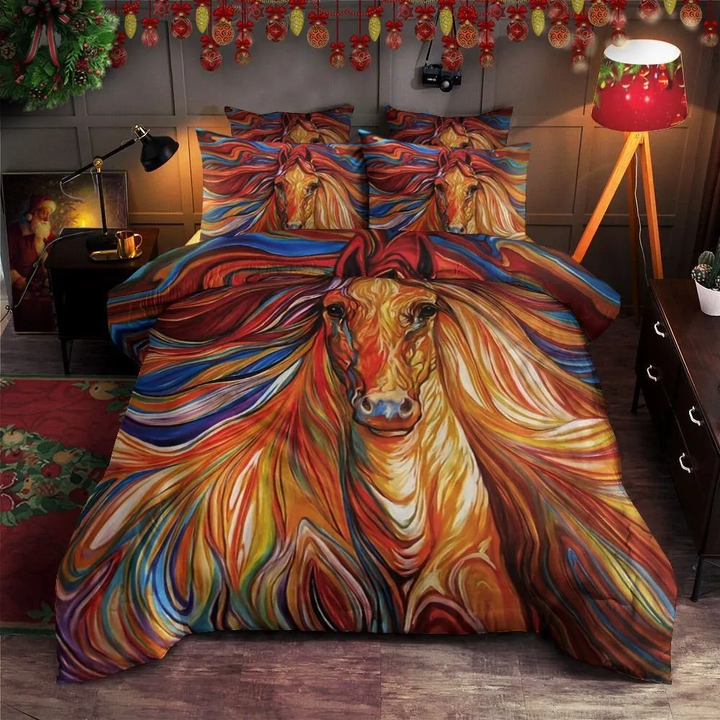 Colorful Horse Bedding Set