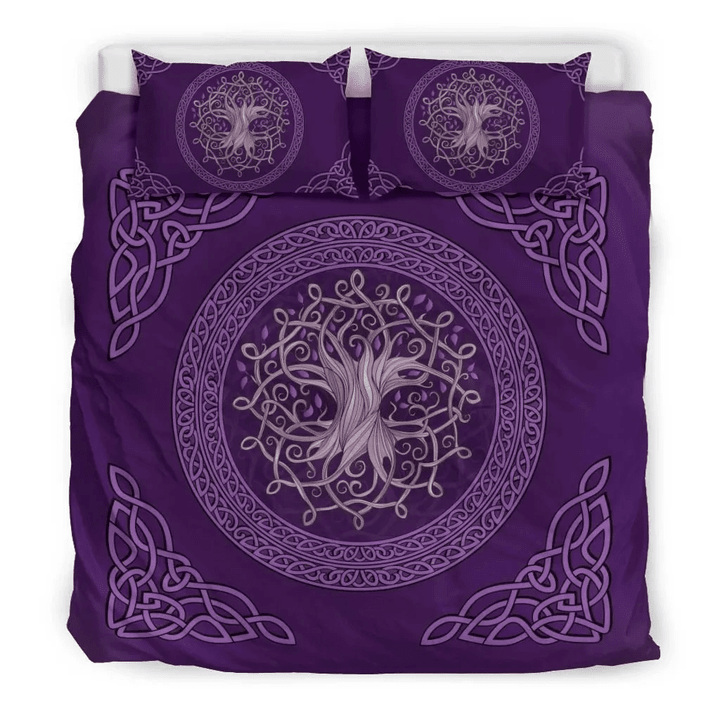 Celtic Tree Purple Scotland Bedding Set