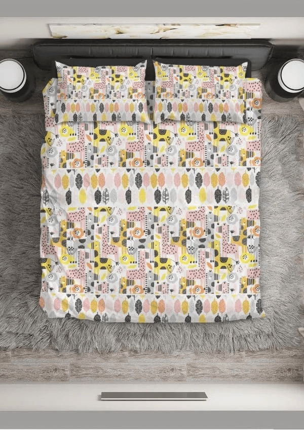 Multicolor Giraffe Bedding Set