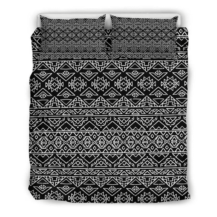 Black Ethnic Aztec Pattern Bedding Set
