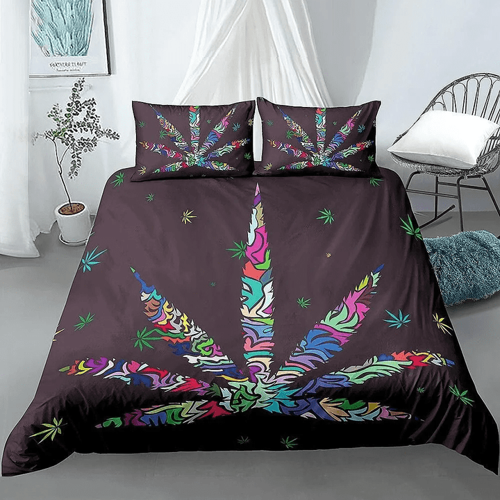 Illusion Marijuana Leaf Bedding Set