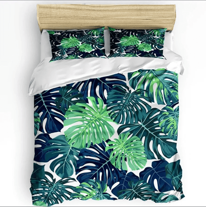 Green Leaf Tropical Bedding Set