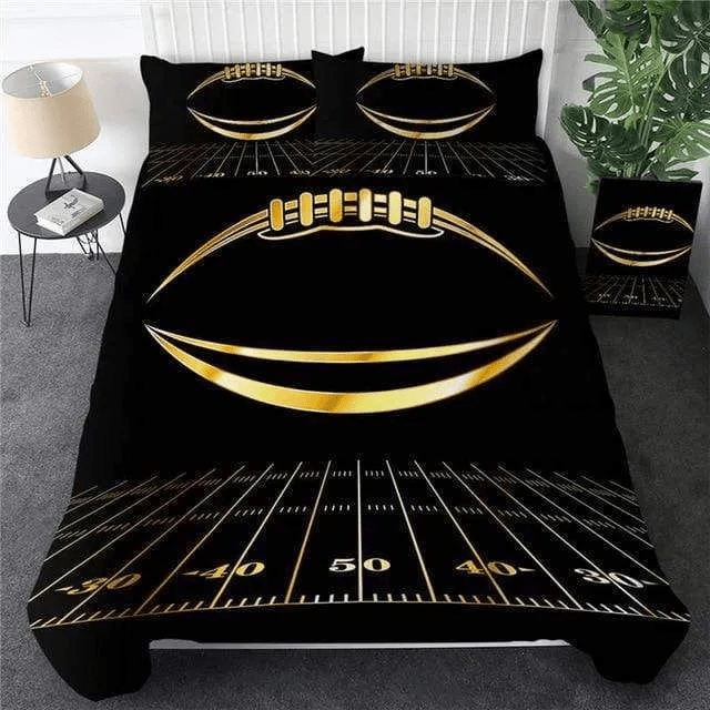 Gold American Football Luxury Bedding Set