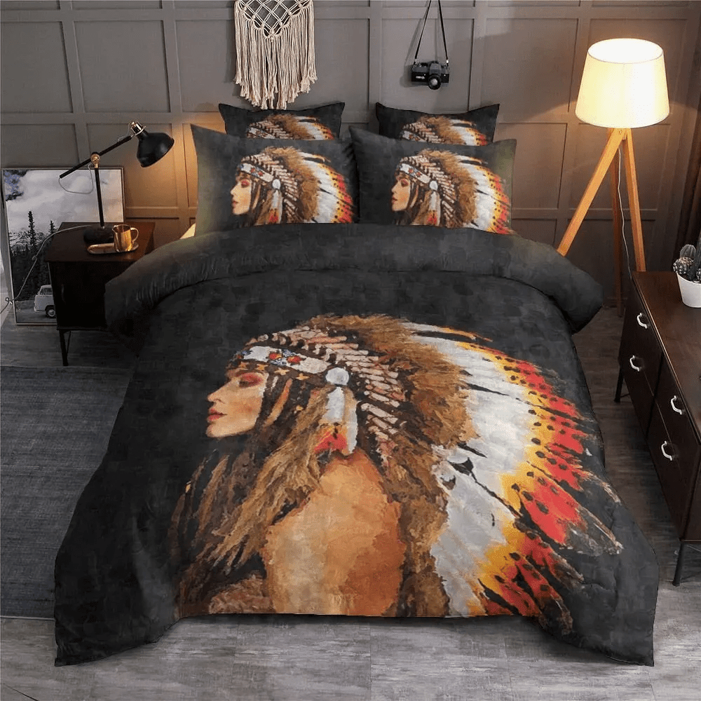 Beautiful Ethnic Lady Bedding Set