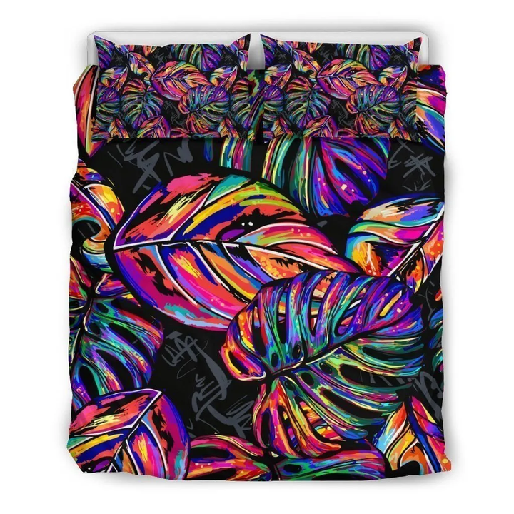 Colorful Leaf Tropical Bedding Set