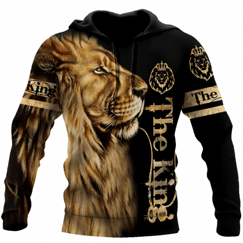 3D All Over Printed Lion Hoodie The King