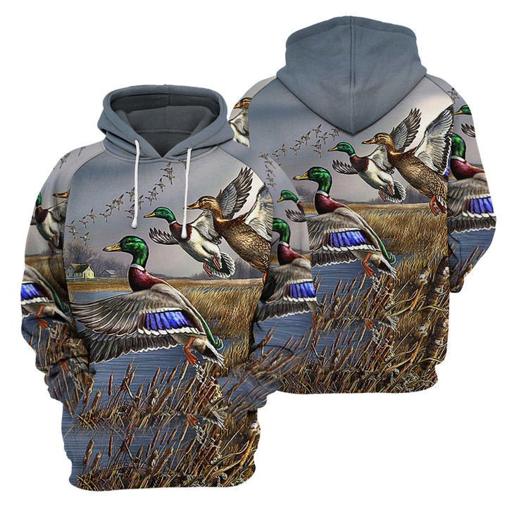 Duck Hunting - 3D All Over Printed Hoodie