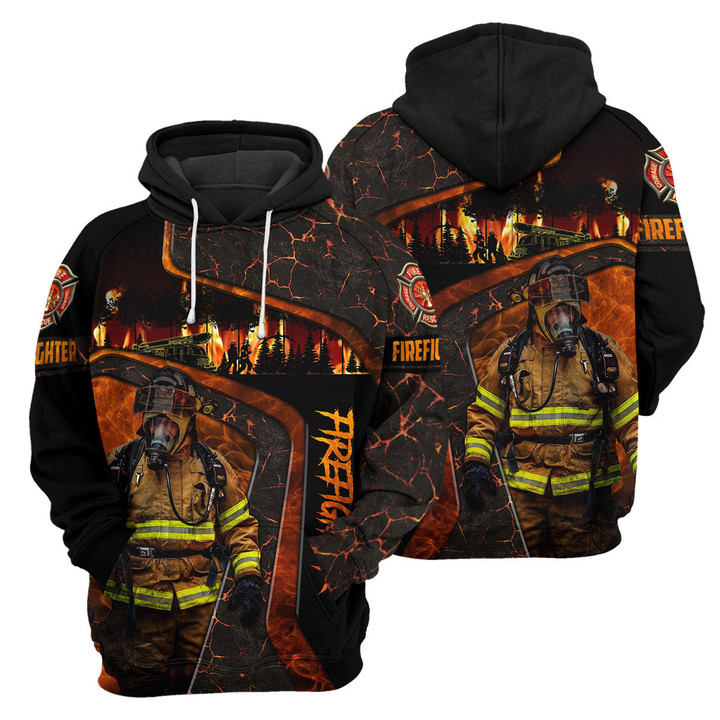 Firefighter - 3D All Over Printed Hoodie