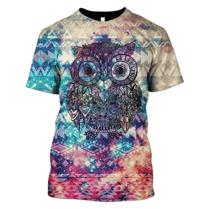 Owl Galaxy Hoodie Apparel 3D All Over Print