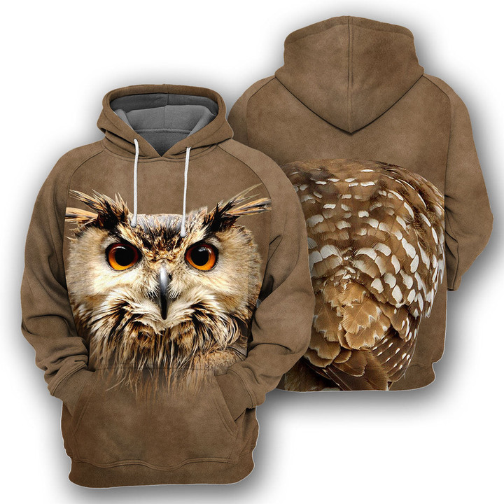 Owl - 3D All Over Printed Hoodie