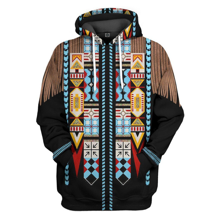 3D Native American Pattern Hoodie Apparel