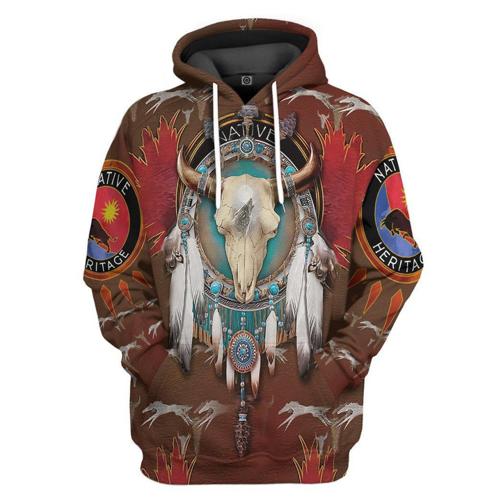 3D Native American Hoodie Apparel